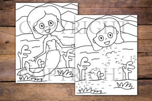 Mermaids Dot to Dot Book for Kids