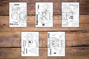 Fisherman Girls Theme Personalized Birthday Coloring Book