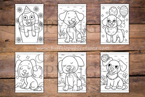 Happy Dogs Big and Bold Coloring Book