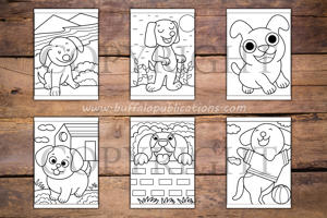 Happy Dogs Big and Bold Coloring Book