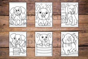 Happy Dogs Big and Bold Coloring Book