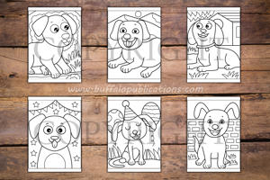 Happy Dogs Big and Bold Coloring Book