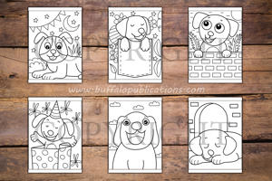 Happy Dogs Big and Bold Coloring Book