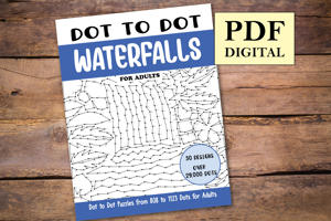 Dot to Dot Waterfalls for Adults