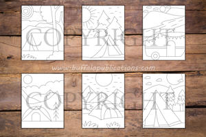 Minimalist Camping Coloring Book