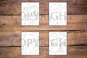 Minimalist Camping Coloring Book