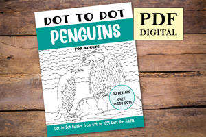 Dot to Dot Penguins for Adults