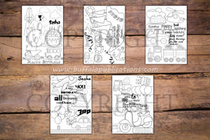 Transportation Theme Personalized Birthday Coloring Book