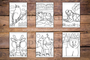 Woodland Animals Big and Bold Coloring Book