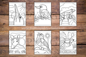 Woodland Animals Big and Bold Coloring Book