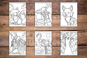 Woodland Animals Big and Bold Coloring Book