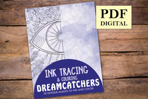Dreamcatchers Ink Tracing Coloring Book for Adults