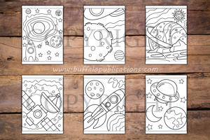 Space Big and Bold Coloring Book