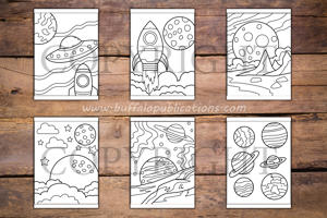 Space Big and Bold Coloring Book