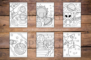 Space Big and Bold Coloring Book