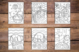 Space Big and Bold Coloring Book