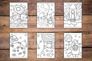 Space Big and Bold Coloring Book