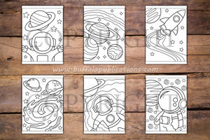 Space Big and Bold Coloring Book