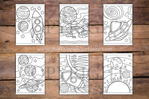 Space Big and Bold Coloring Book