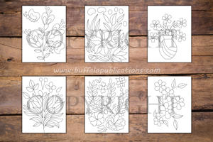 Minimalist Floral Coloring Book