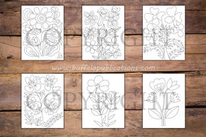 Minimalist Floral Coloring Book