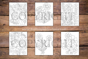 Minimalist Floral Coloring Book