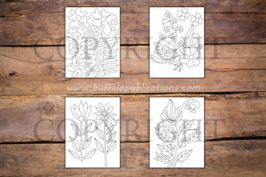 Minimalist Floral Coloring Book