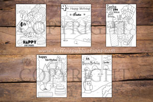 Golf Theme Personalized Birthday Coloring Book