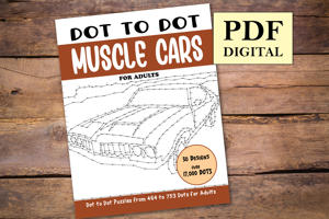 Dot to Dot Muscle Cars for Adults