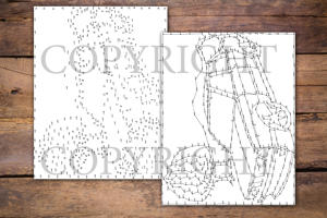 Dot to Dot Muscle Cars for Adults