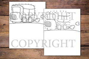 School Bus Dot to Dot Book for Kids