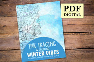 Winter Vibes Ink Tracing Coloring Book for Adults