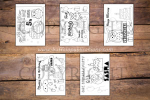 Owls Theme Personalized Birthday Coloring Book
