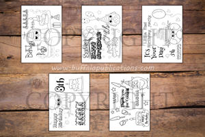 Owls Theme Personalized Birthday Coloring Book