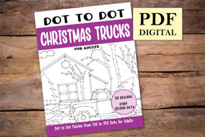 Dot to Dot Christmas Trucks for Adults