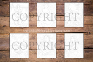 Famous Paintings Ink Tracing Coloring Book for Adults