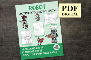 Robot Activity Book for Kids