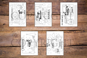 Santa Theme Personalized Birthday Coloring Book