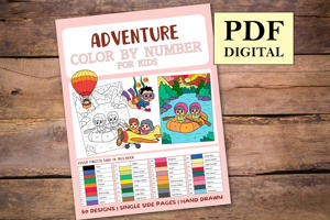 Adventure Color By Numbers Book for Kids