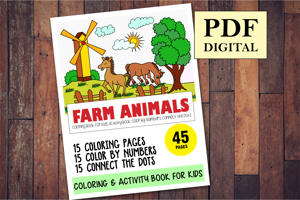 Farm Animals Activity Book for Kids