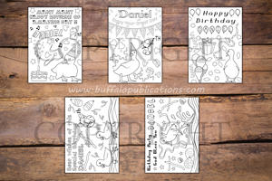 Ducklings Theme Personalized Birthday Coloring Book