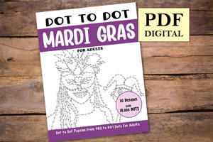 Dot to Dot Mardi Gras for Adults