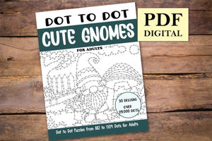 Dot to Dot Cute Gnomes for Adults