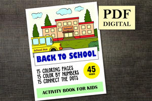 Back to School Activity Book for Kids