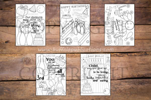 Bowling Theme Personalized Birthday Coloring Book