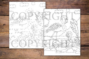 Dot to Dot Flamingos for Adults