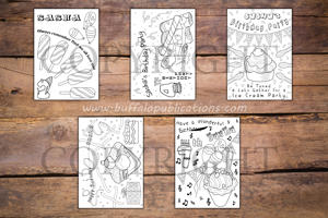 Ice Cream Theme Personalized Birthday Coloring Book