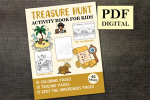 Treasure Hunt Activity Book for Kids