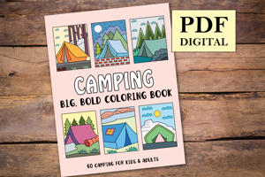 Camping Big and Bold Coloring Book