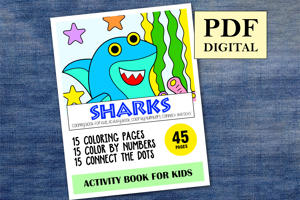 Sharks Activity Book for Kids